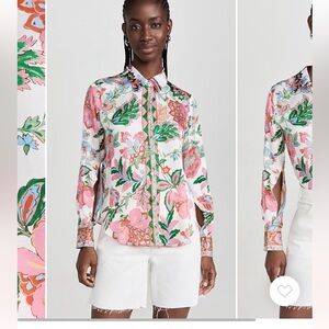 MISA Roya Split-Sleeve Floral Top - Small